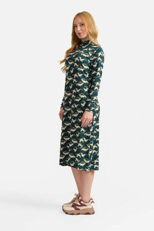 Wilow Dress | Crane Dance Petrol