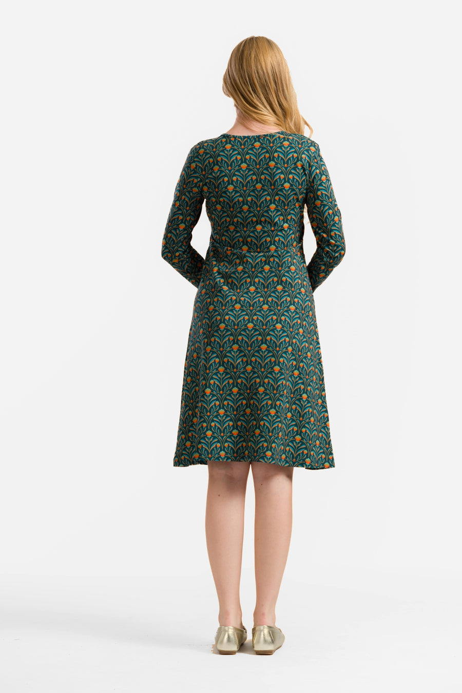 Chrissy Cross Jurk | Barock Flower Green