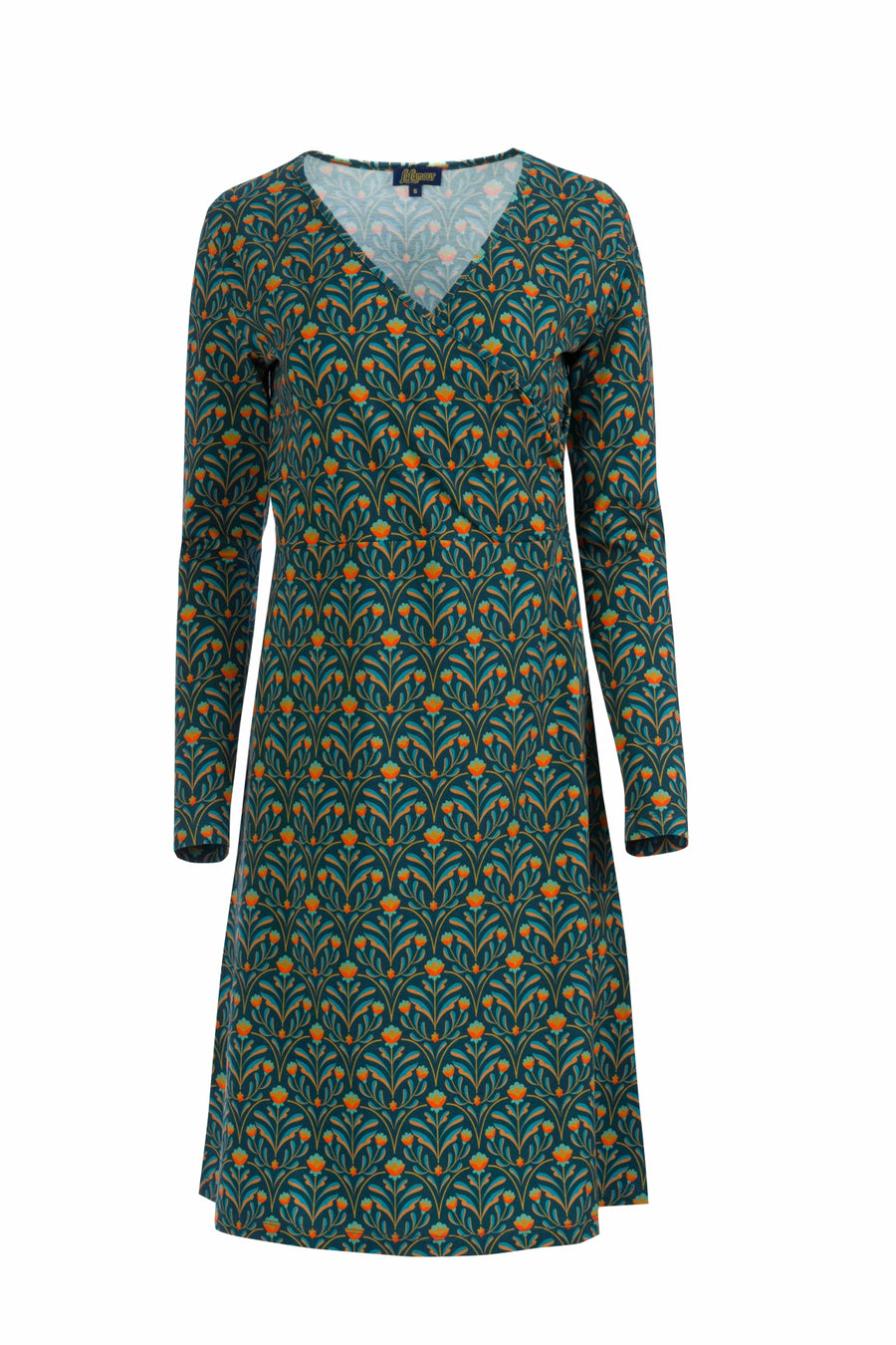 Chrissy Cross Jurk | Barock Flower Green