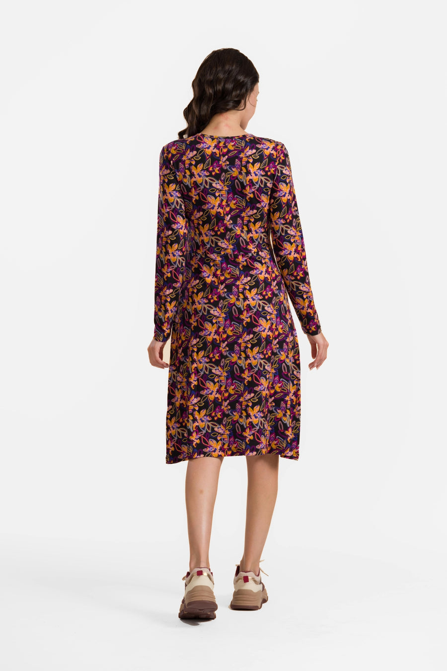 Chrissy Cross Jurk | Bright Autumn Flowers