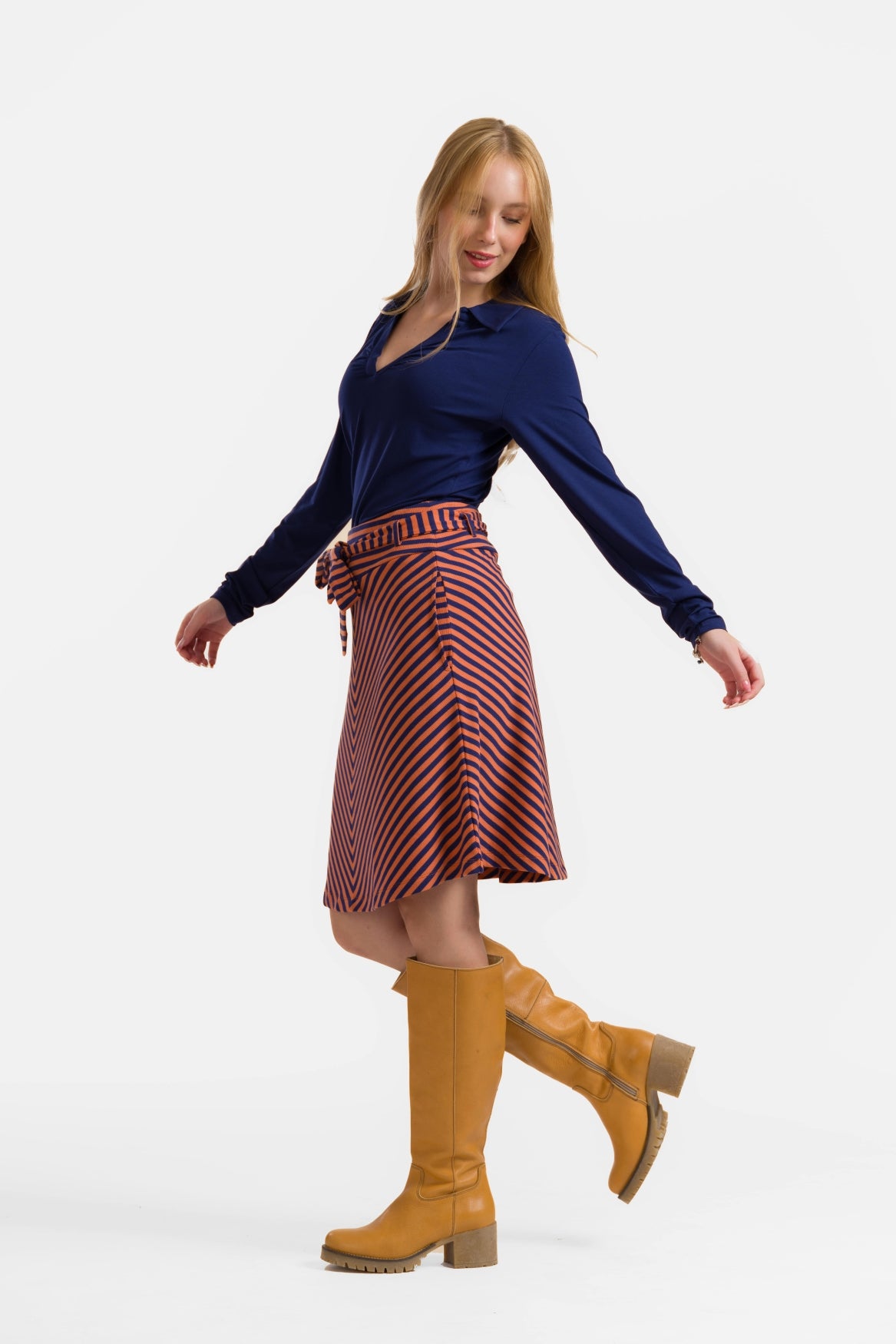 Demi Rok | Navy Stripes